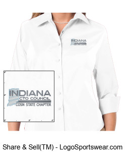 Indiana CTO - Ladies Blouse - White Design Zoom